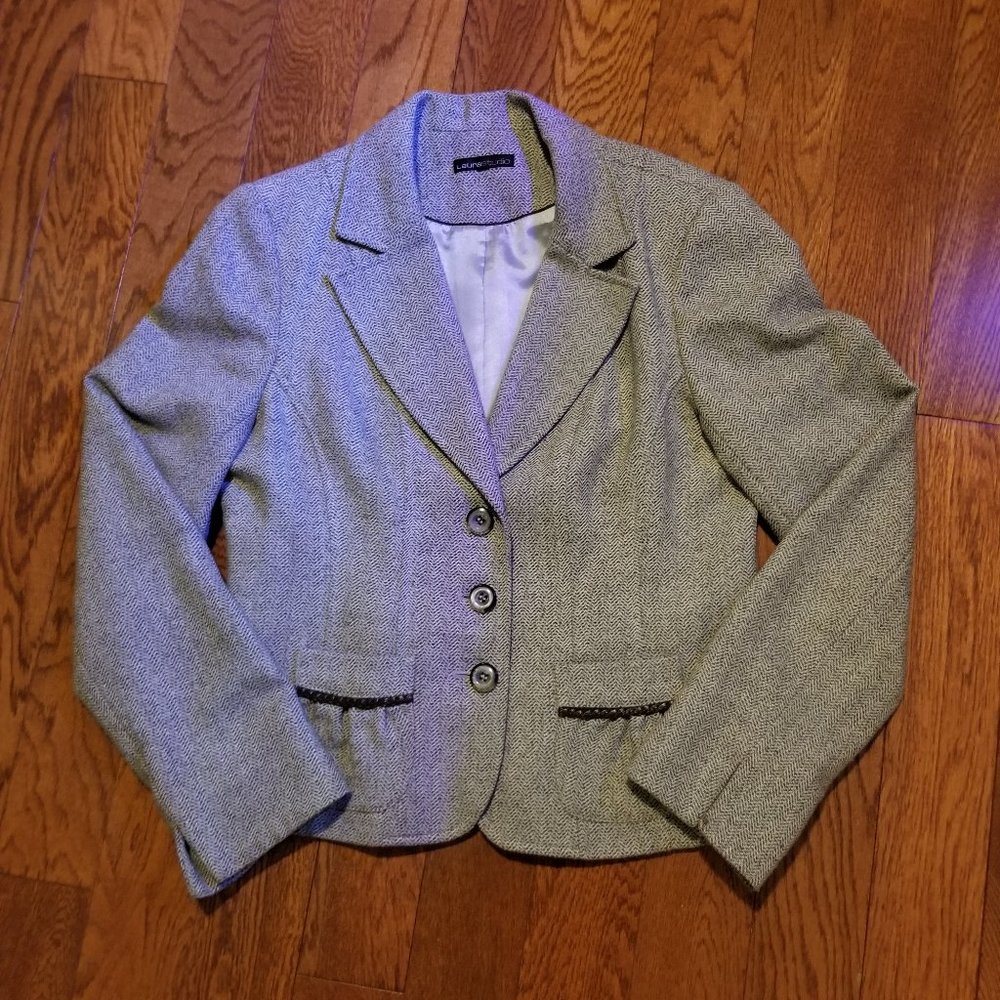Cute herringbone tweed blazer, size 10, EUC